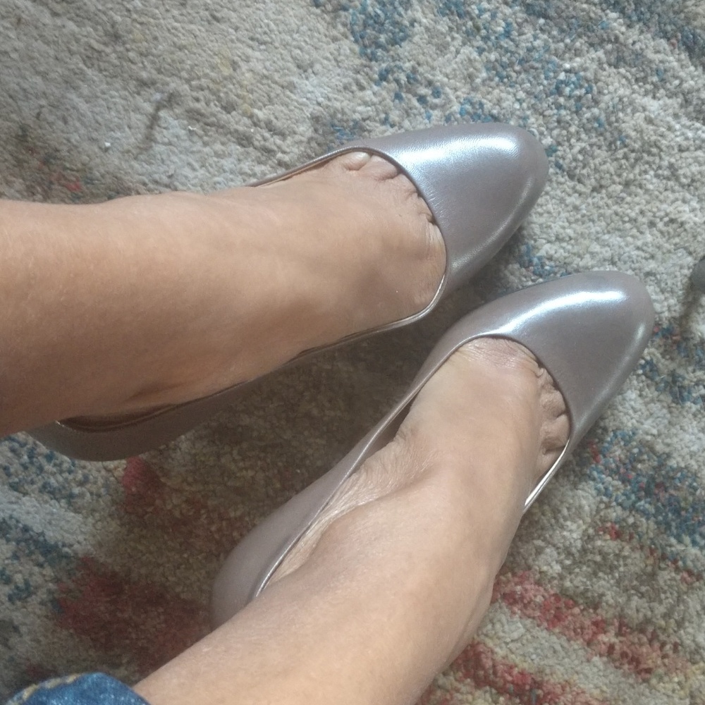 Prada taupe heels